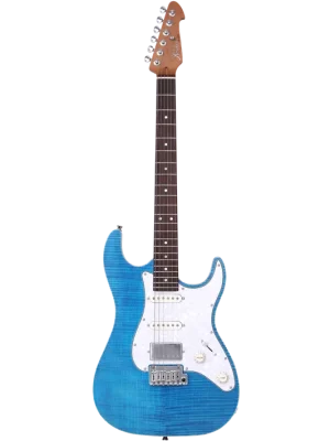 Zertifiziert | Keipro Guitars KS-Deluxe F SSH Transparent Blue